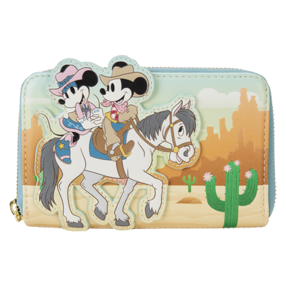 Disney - Western Mickey & Minnie Zip Around Wallet