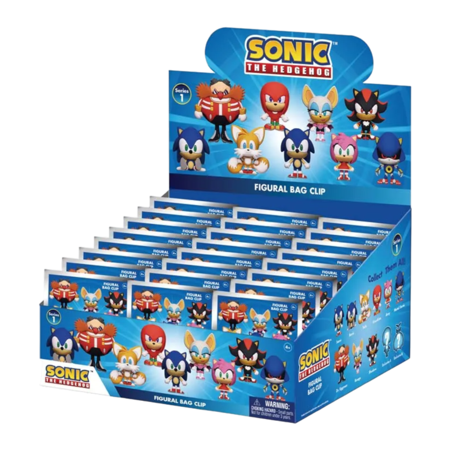 Sonic - 3D Foam Bag Clips Blind Bag (Display of 24)