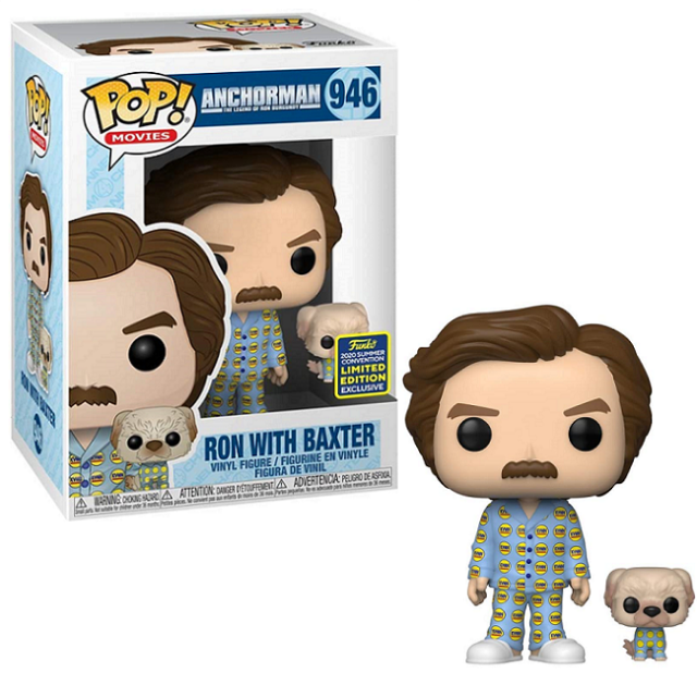 Anchorman - Ron with Baxter 2020 SDCC Exclusive Pop! Vinyl #946