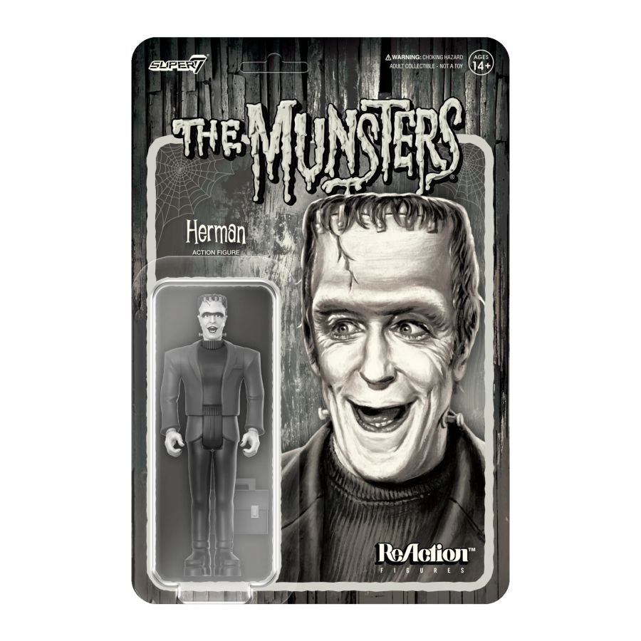 The Munsters - Herman Munster (Grayscale) Reaction 3.75" Figure