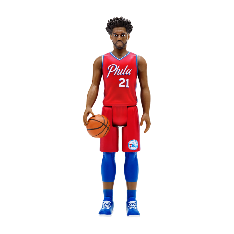 NBA - Joel Embiid Philadelphia 76ers Red Stat Supersports ReAction 3.75" Action Figure