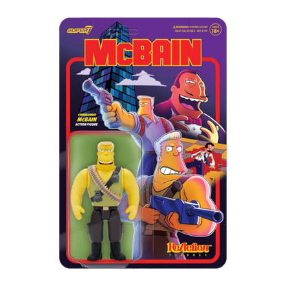 The Simpsons: McBain - McBain (Commando) Reaction 3.75" Figure