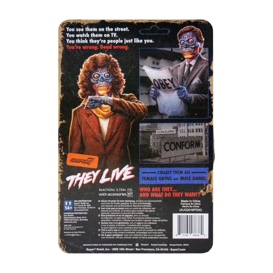 They Live - Male Ghoul ReAction 3.75" Action Figure