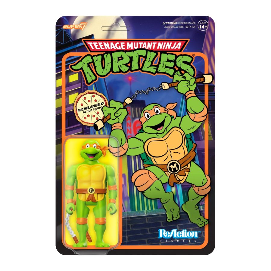 Teenage Mutant Ninja Turtles (TV'87) - Michelangelo Toon Reaction 3.75" Figure