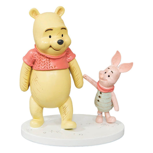 FIGURINE: CHRISTOPHER ROBIN POOH & PIGLET WANDER TOGETHER