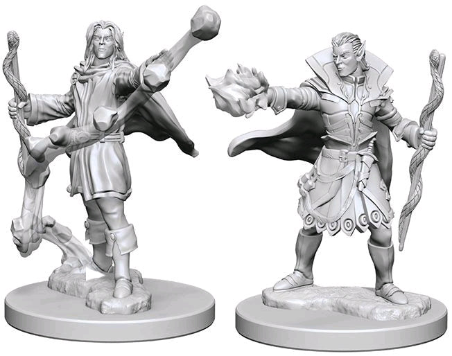 Pathfinder - Deep Cuts Unpainted Miniatures: Elf Male Sorcerer - Ozzie Collectables