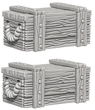 Wizkids - Deep Cuts Unpainted Miniatures: Crates - Ozzie Collectables