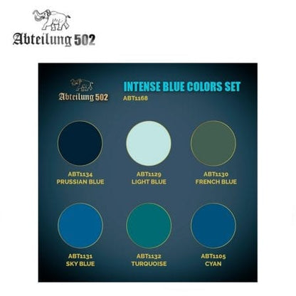 AK Interactive Dense Acrylics Set - Intense Blue Colors