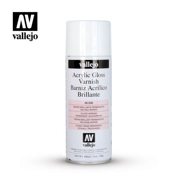 Vallejo Aerosol Gloss Varnish 400ml - Ozzie Collectables