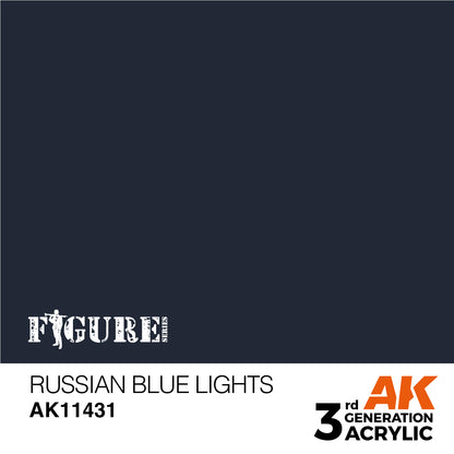 AK Interactive 3Gen Figures Acrylics - Russian Blue Lights 17ml