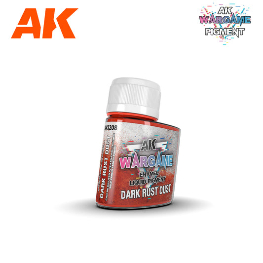 AK Interactive Wargame Enamel Liquid Pigments - Dark Rust Dust 35 ml