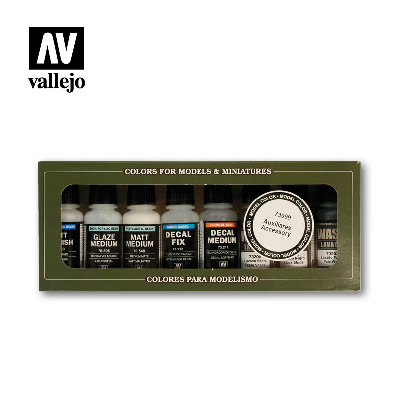 Vallejo Game Colour Auxiliaries and Washes 8 Colour Set - Ozzie Collectables