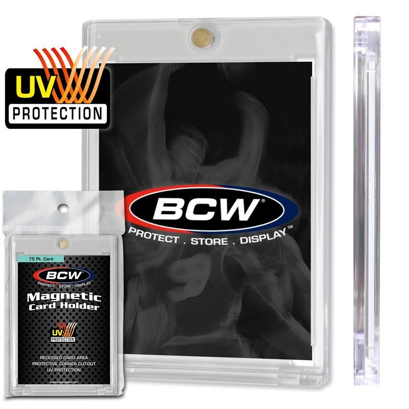 BCW One Touch Magnetic Card Holder 75 Pt Card Standard