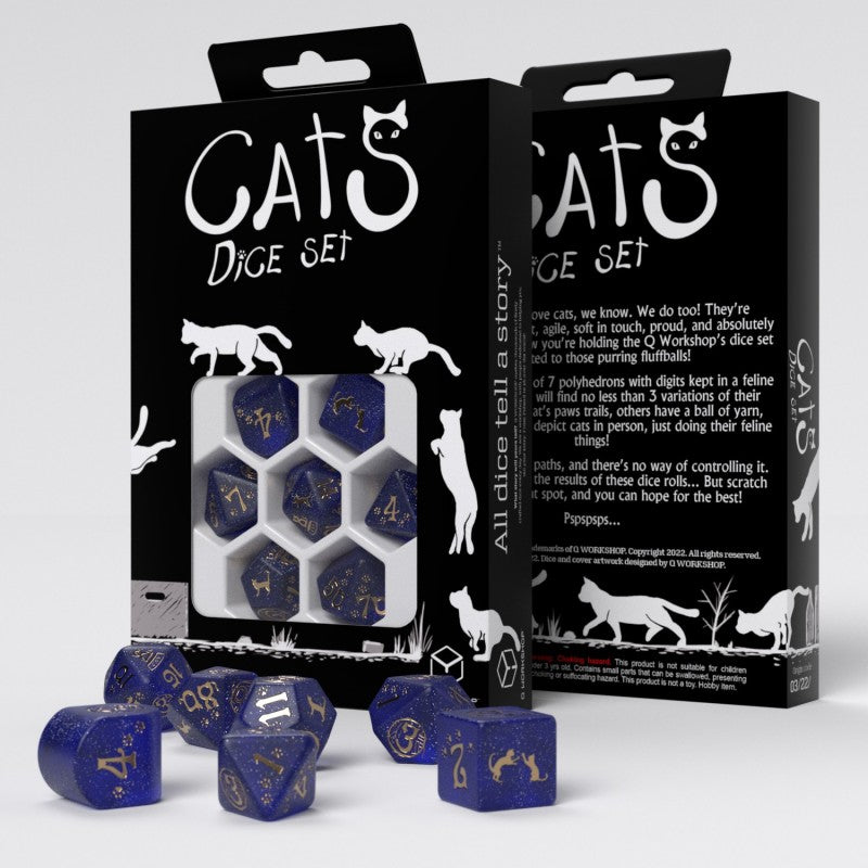 Q Workshop Cats Dice Set - Meowster Dice Set 7