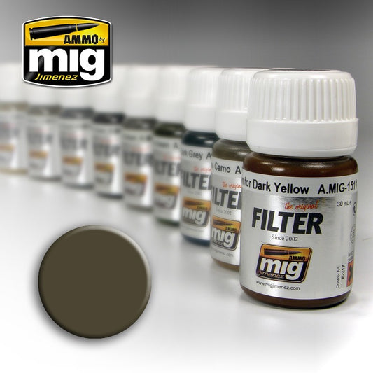 Ammo by MIG Filters Dark Grey for White 35ml