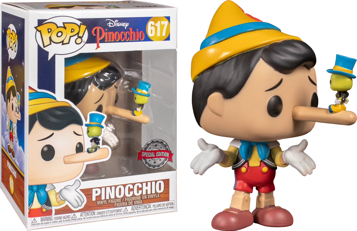 Pinocchio - Pinocchio with Jiminy Cricket Pop! Vinyl #617