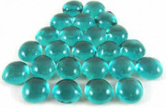 Gaming Stones Crystal Teal Glass Stones (Qty 40) in 5 1/2" Tube