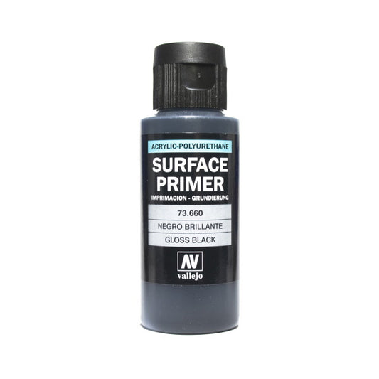 Vallejo Gloss Black Primer 60ml - Ozzie Collectables