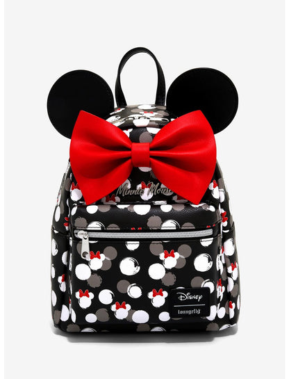 Loungefly Disney Minnie Mouse White Heads Mini Backpack