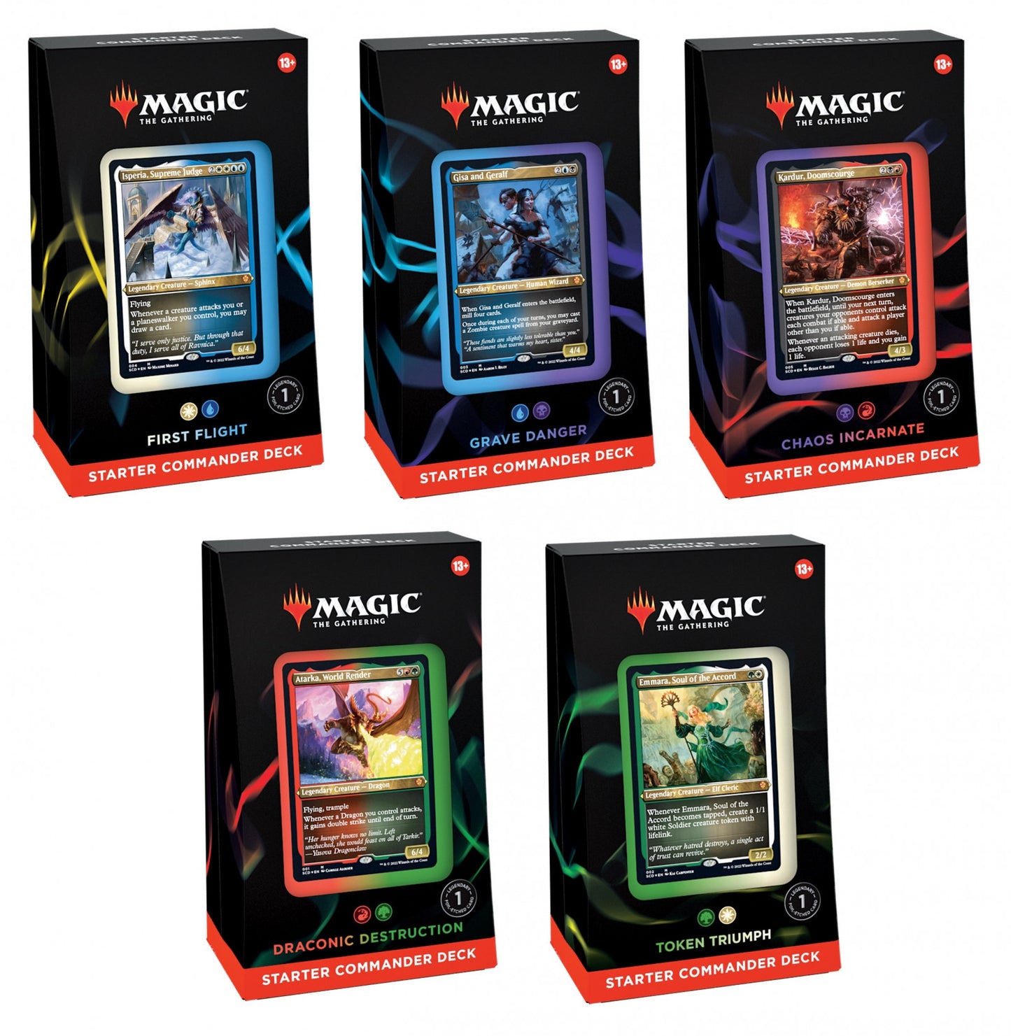 Magic the Gathering Starter Commander 2022 Commander Decks (5 Decks Per Display)