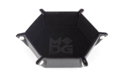 MDG Hexagon Fold Up Dice Tray - Black