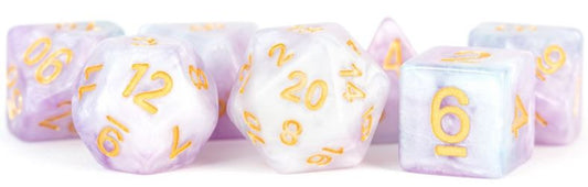 MDG Resin Lavender Dice Set 16mm Polyhedral