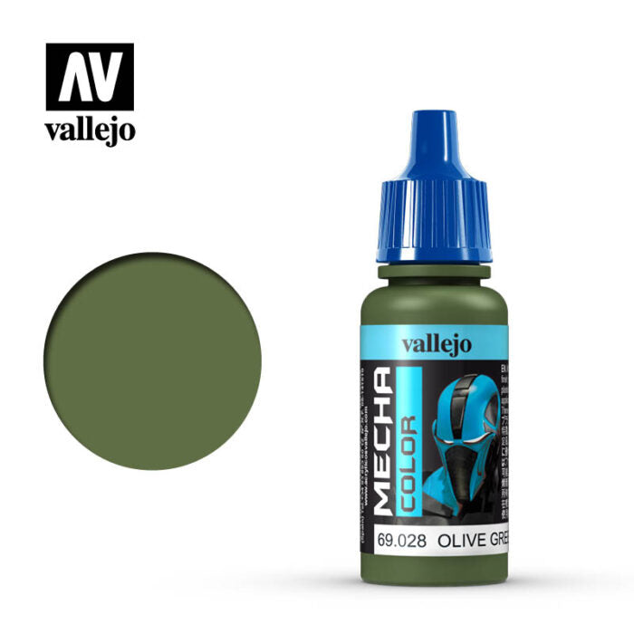 Vallejo Mecha Colour Olive Green 17ml Acrylic Paint
