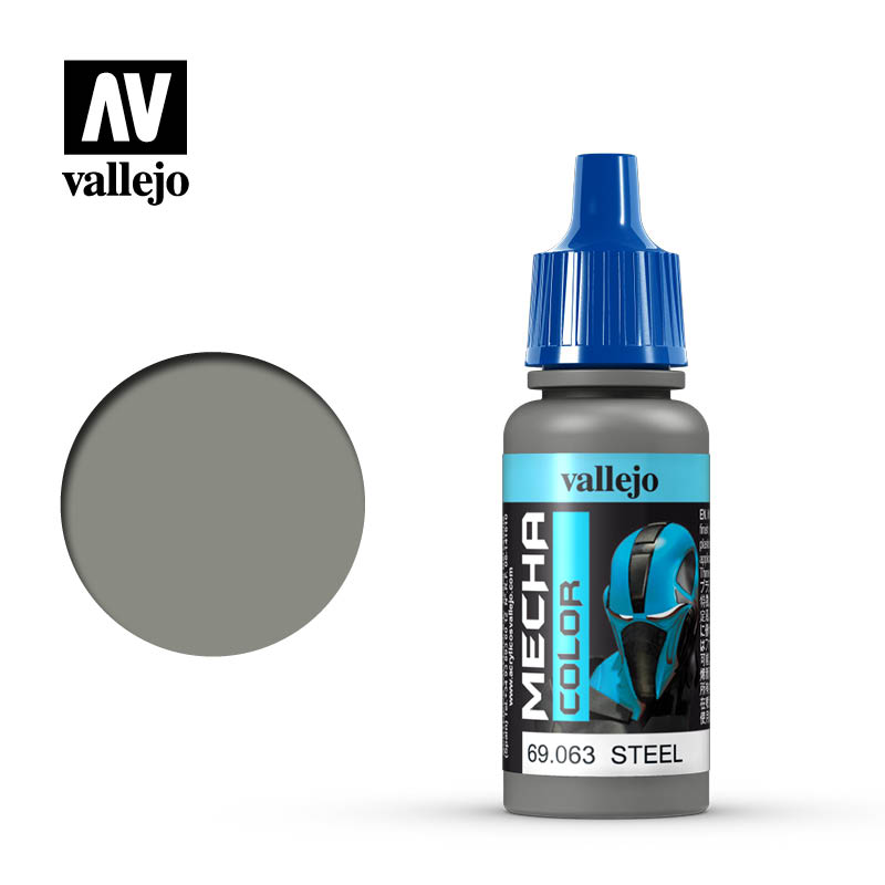 Vallejo Mecha Colour Steel 17ml Acrylic Paint
