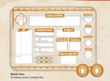 D&D Class Token Set Monk - Ozzie Collectables