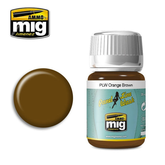 Ammo by MIG Panel Line Wash Orange Brown 35ml