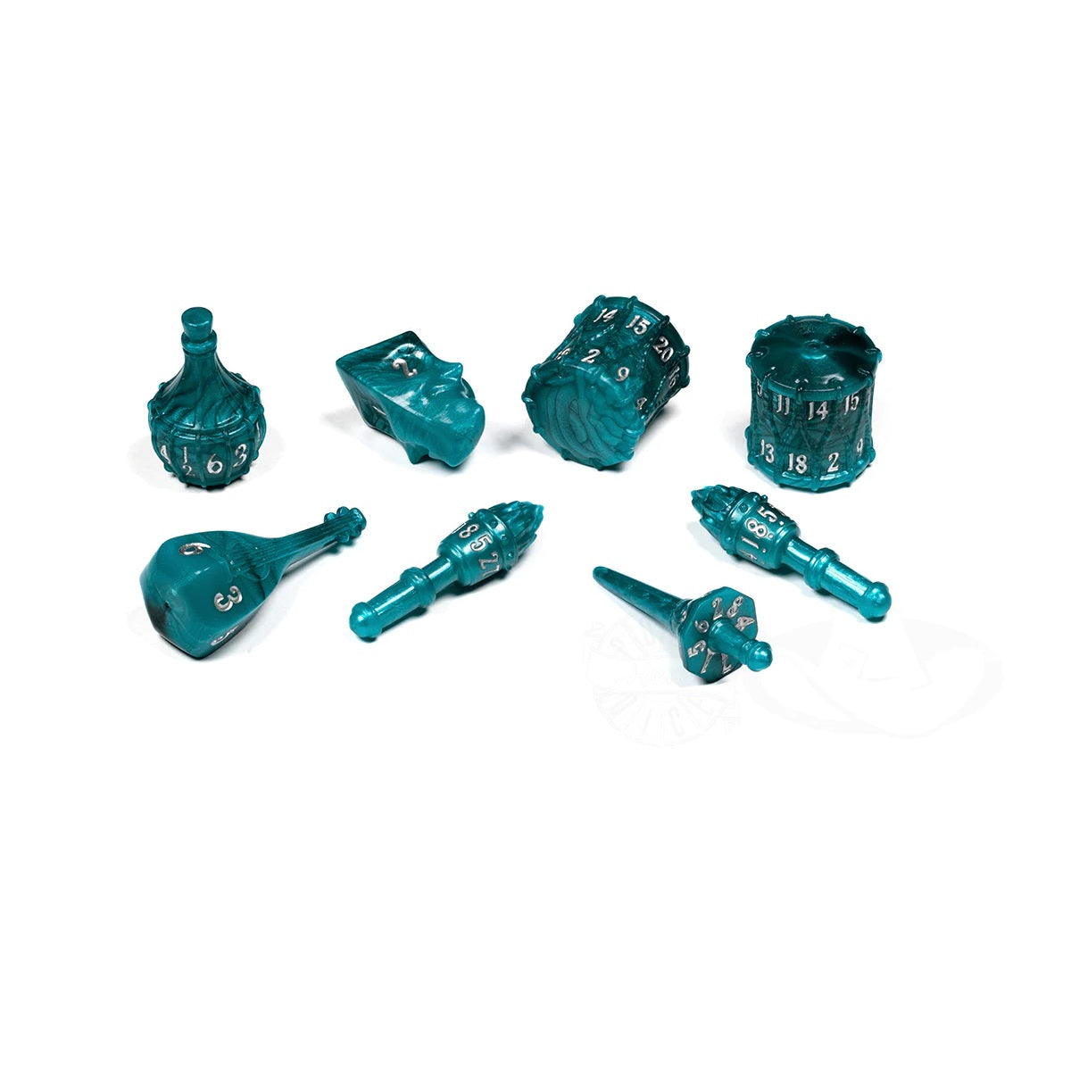 PolyHero Bard 8 Dice Set Telltale Teal