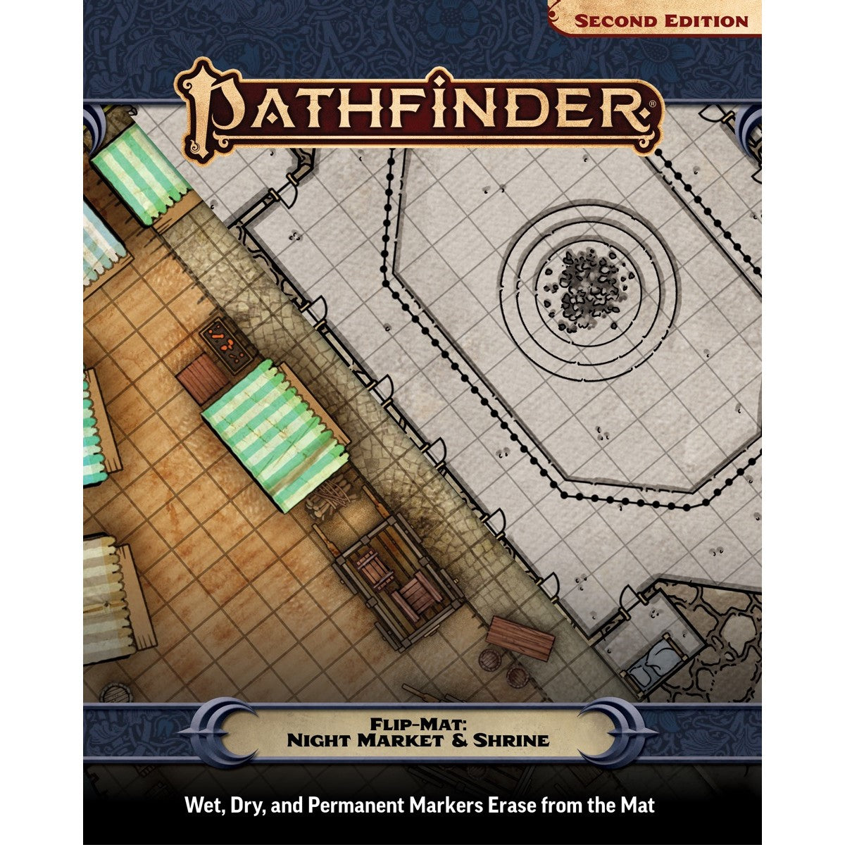 Pathfinder Second Edition - Flip-Mat - Night Market & Shrine