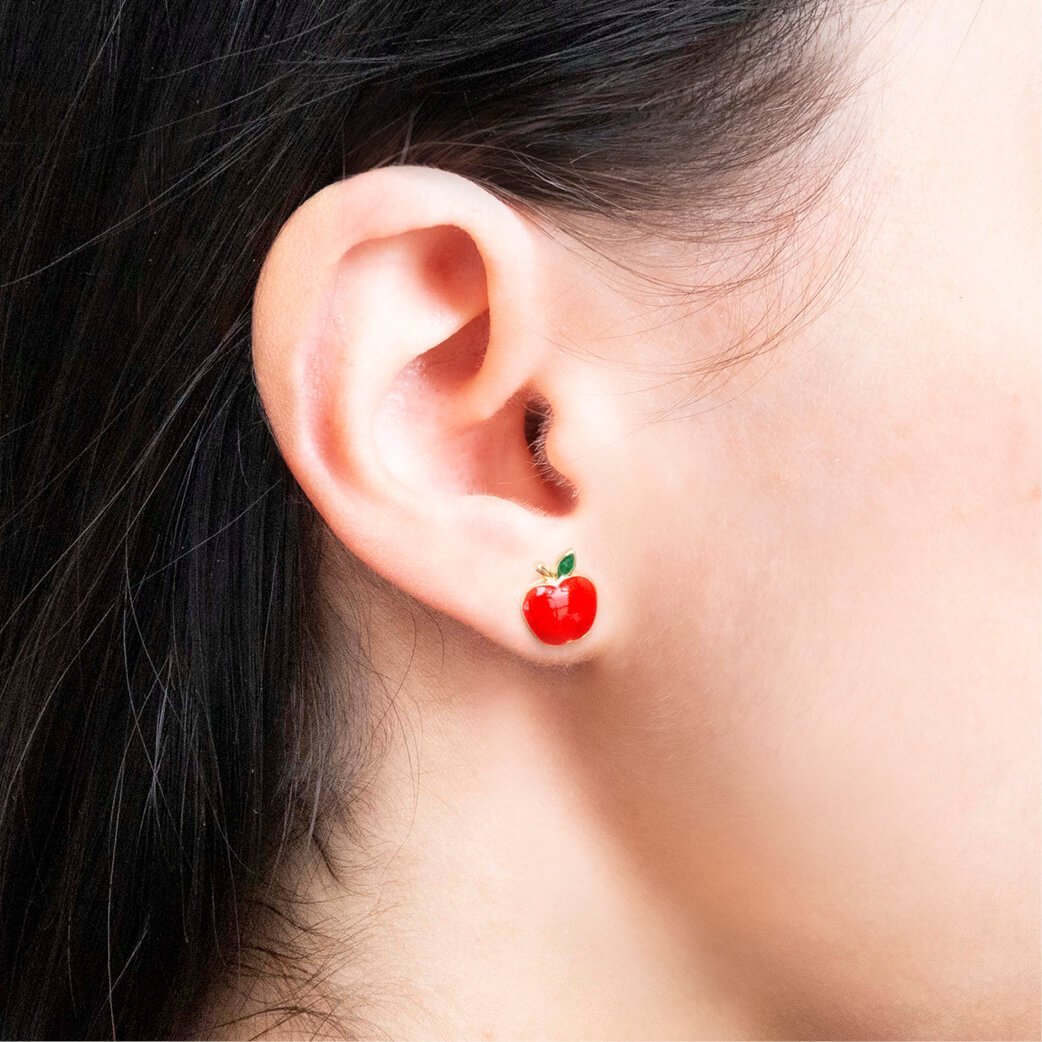 Disney Earring Epoxy Mulan Arrow & Apple