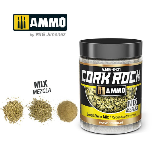 Ammo by MIG - Dioramas - Terraform Cork Rock - Desert Stone Mix 100ml