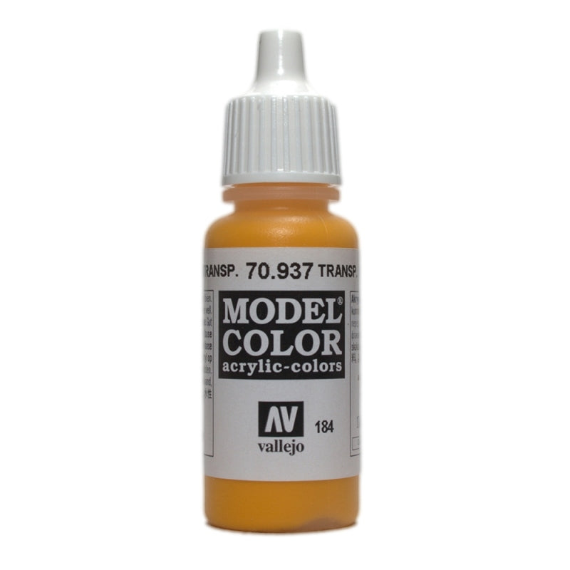Vallejo Model Colour Transparent Yellow 17 ml - Ozzie Collectables