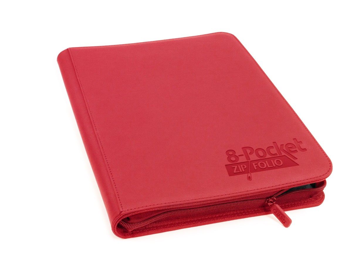 Ultimate Guard 8-Pocket ZipFolio XenoSkin Red Folder - Ozzie Collectables