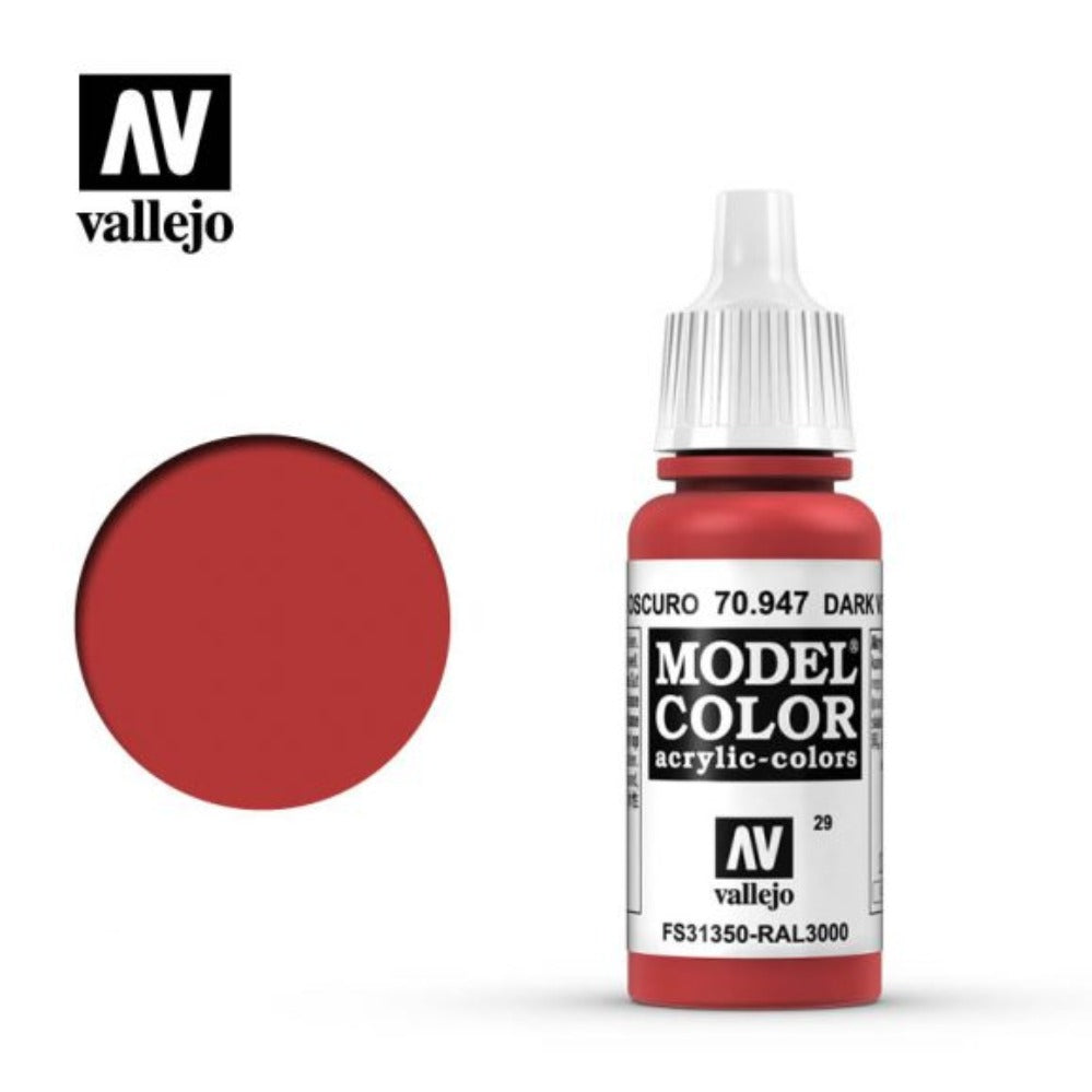 Vallejo Model Colour Dark Vermillion 17 ml