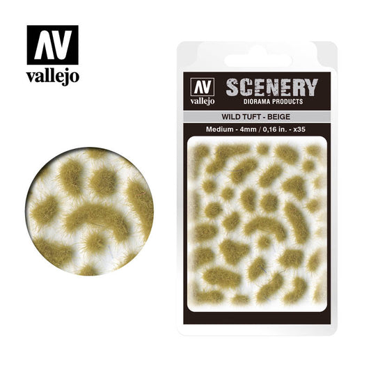 Vallejo Scenery - Wild Tuft - Medium - Beige - Ozzie Collectables