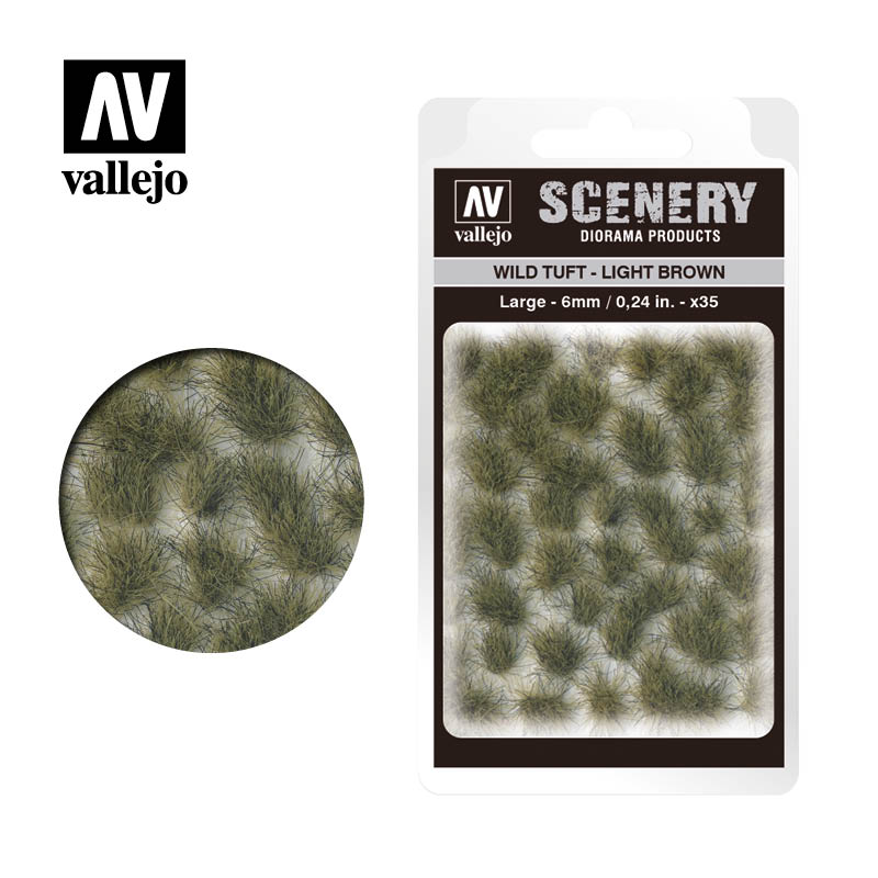 Vallejo Scenery - Wild Tuft - Large - Light Brown - Ozzie Collectables