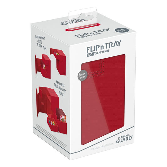 Ultimate Guard Flip n Tray 100+ XenoSkin Monocolor Red Deck Box