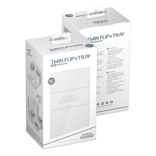 Ultimate Guard Twin Flip n Tray 200+ XenoSkin Monocolor White Deck Box